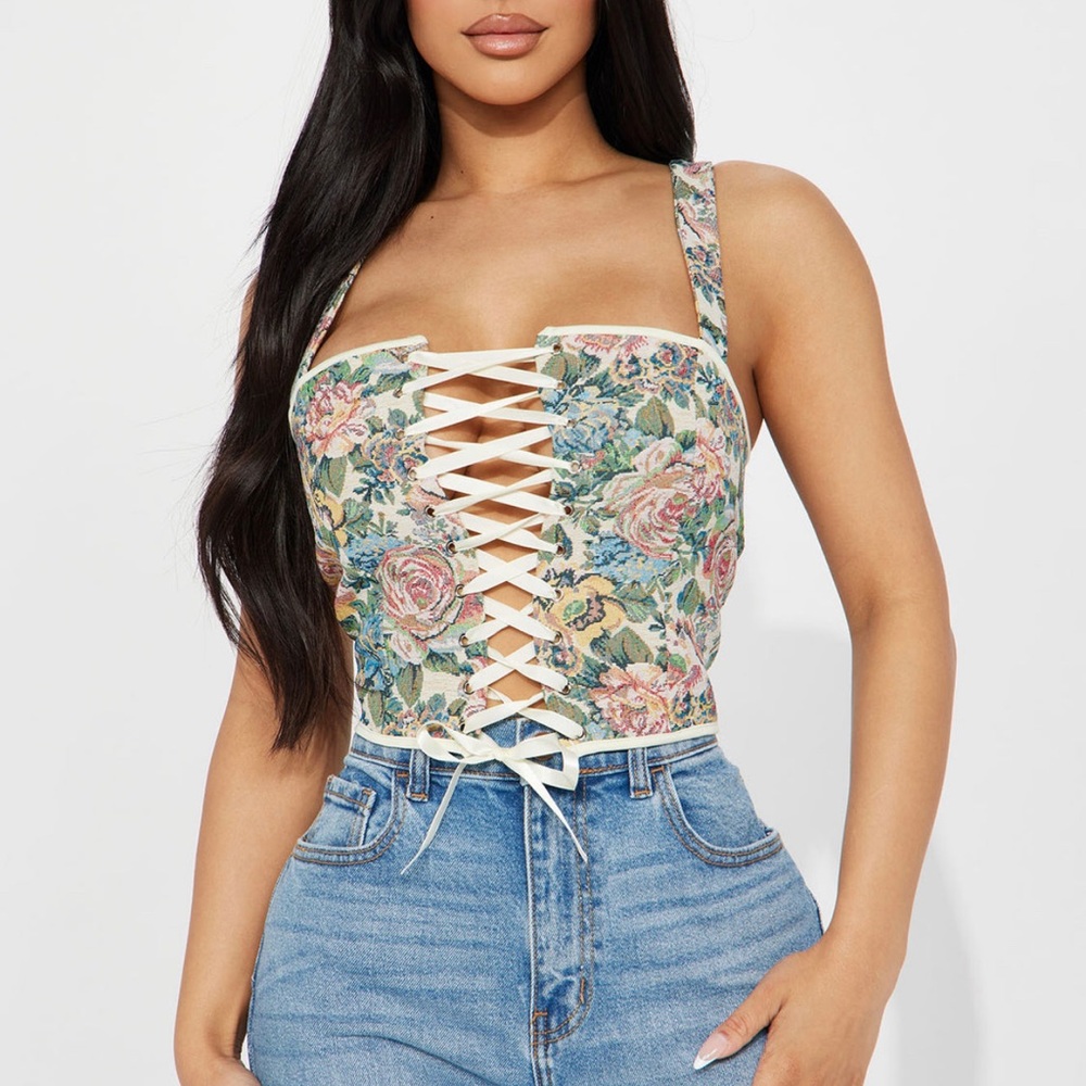Jacquard Corset Top